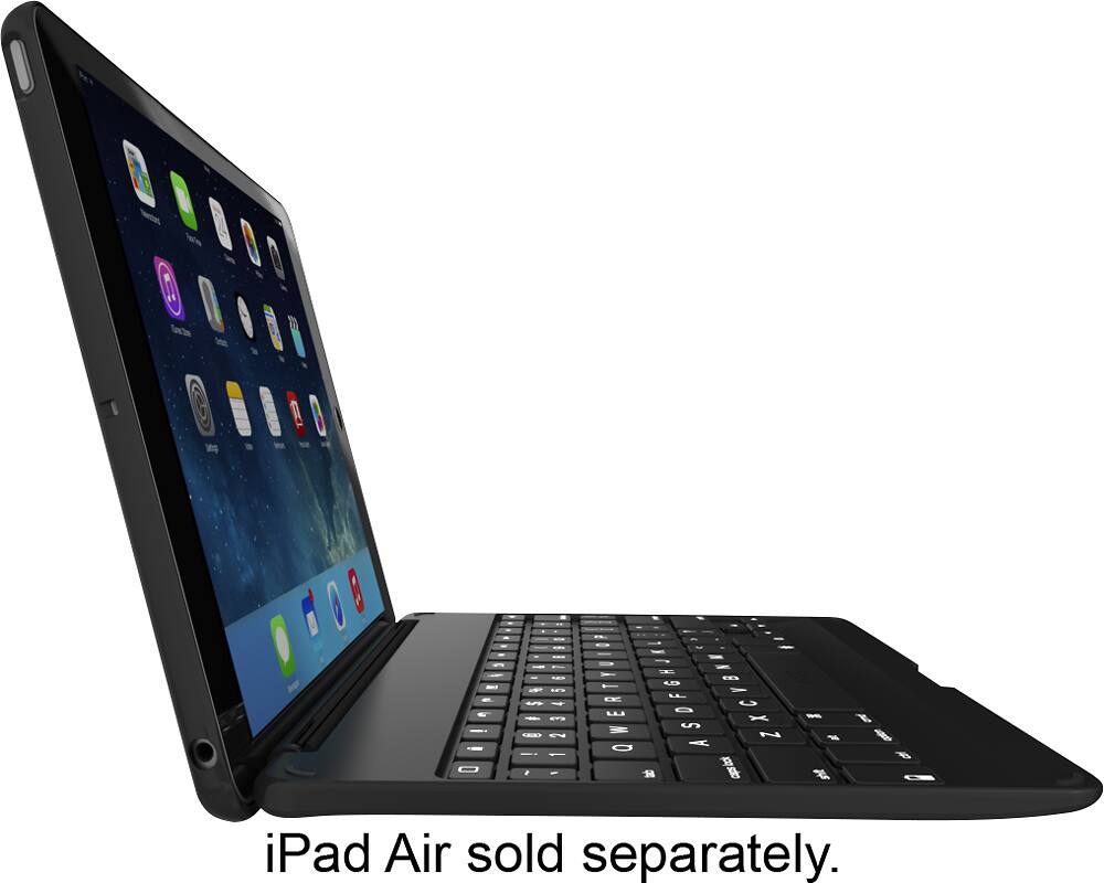 Best Buy ZAGG ZAGGfolio Keyboard Case for Apple® iPad® Air Black ID5ZFNBBB