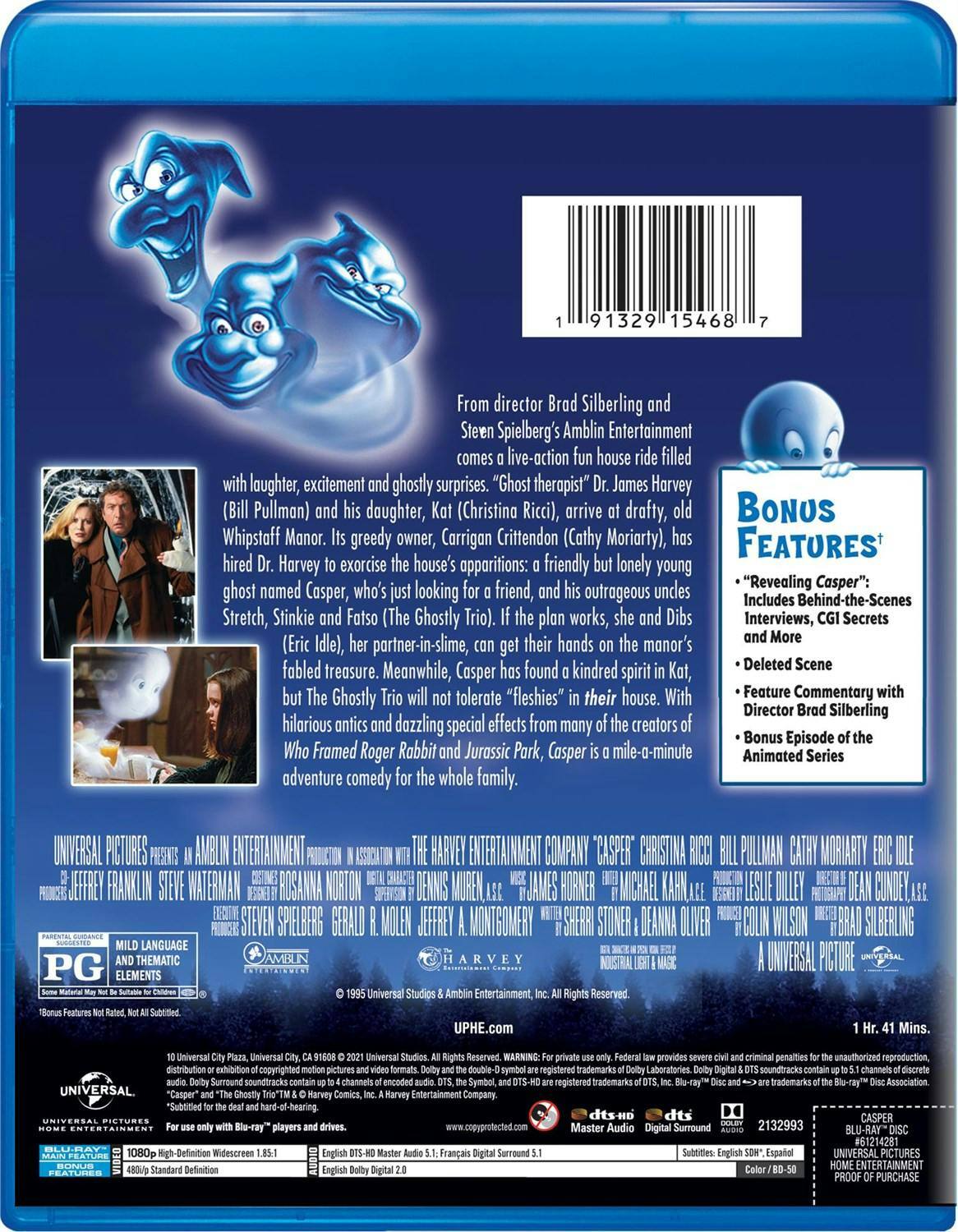 Back. Casper (Blu-ray New Box Art) [Blu-ray].