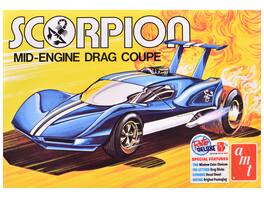 Skill 3 Model Kit Scorpion Mid-Engine Drag Coupe 1/25 Scale Model by AMT - Multi