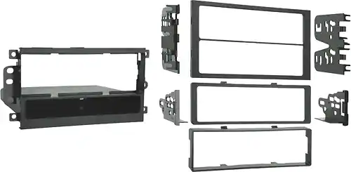 Angle. Metra - Dash Kit for Select 1992-2012 Chevrolet GMC Hyundai Buick Cadillac Pontiac DIN DDIN - Black.