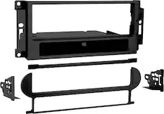 Front. Metra - Dash Kit for Select 2004-2010 Jeep Dodge Chrysler DIN - Black.