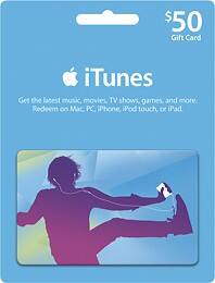 Front Large. Apple® - iTunes $50 Gift Card.