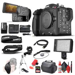 Canon - EOS C70 Cinema Camera + 128GB Card+ Case + More: Advanced Bundle