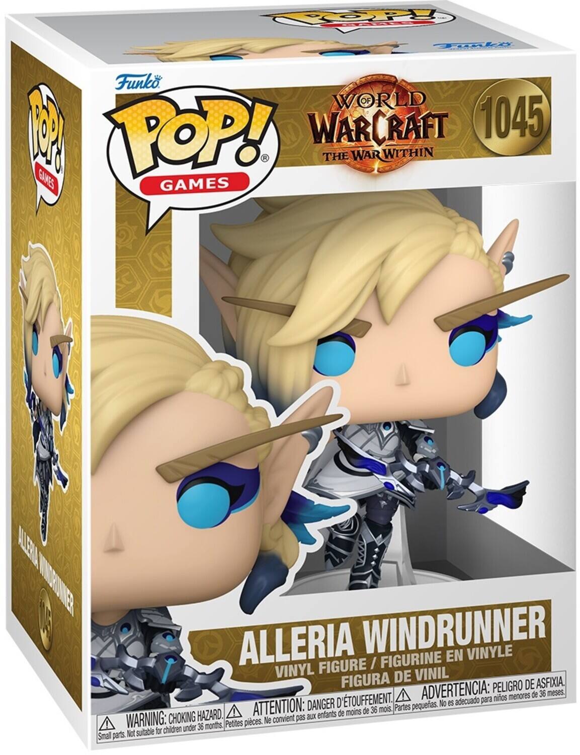 POP! Funko POP! WORLD WARCRAFT 1045 THE WAR WITHIN GAMES ALLERIA WINDRUNNER FIGURINE EN VINYLE FIGURE / VINYL DE VINIL FIGURA PELIGRO DE ASFIXIA. D'TOUFFEMENT. ADVERTENCIA: para niños menores de 36 meses. DANGER pequeñas. No es adecuado HAZARD. ATTENTION: enfants de moins de 36 mois Partes CHOKING WARNING: CHOKING HAZARD. Small parts. Not suitable for children Petites pieces. Ne convient pas aux enfants under 36 months. Petites pièces.