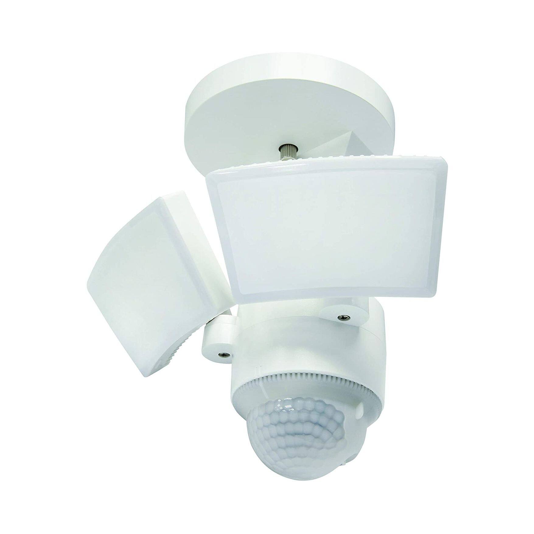 Angle. IQ America - IQ America LED Outdoor Motion Sensor Security Floodlight 1100 Lumens, 180° Detection, Weatherproof, Eave/Wall Mount WH - White.