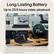 Long Lasting Battery Up to 23.5 hours video playback. - 77Wh battery. *Video playback time testing conducted by LG in March 2023 using Full HD video playback (1080p resolution), airplane mode on, 150 nits brightness, earphones and default options. Actual battery usage time and performance may vary depending on various factors, including network connectivity and application use.
