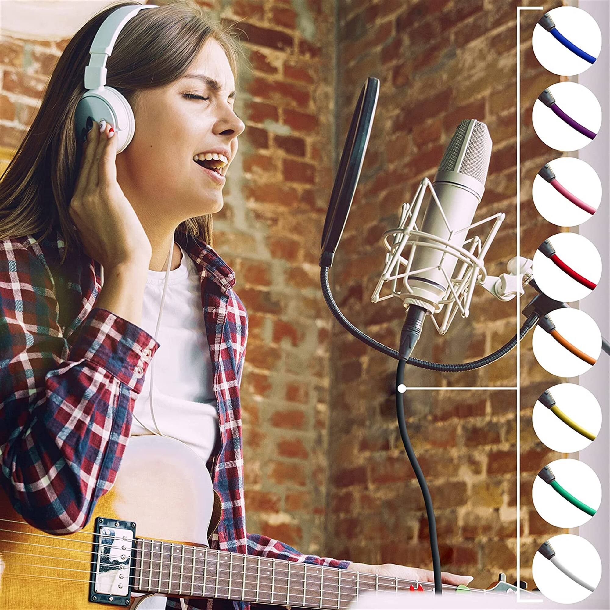 Alt View 7. Lyxpro - 20 ft Balanced XLR Cable, Male to Female, 3 Pin Microphone Cable - Pink.