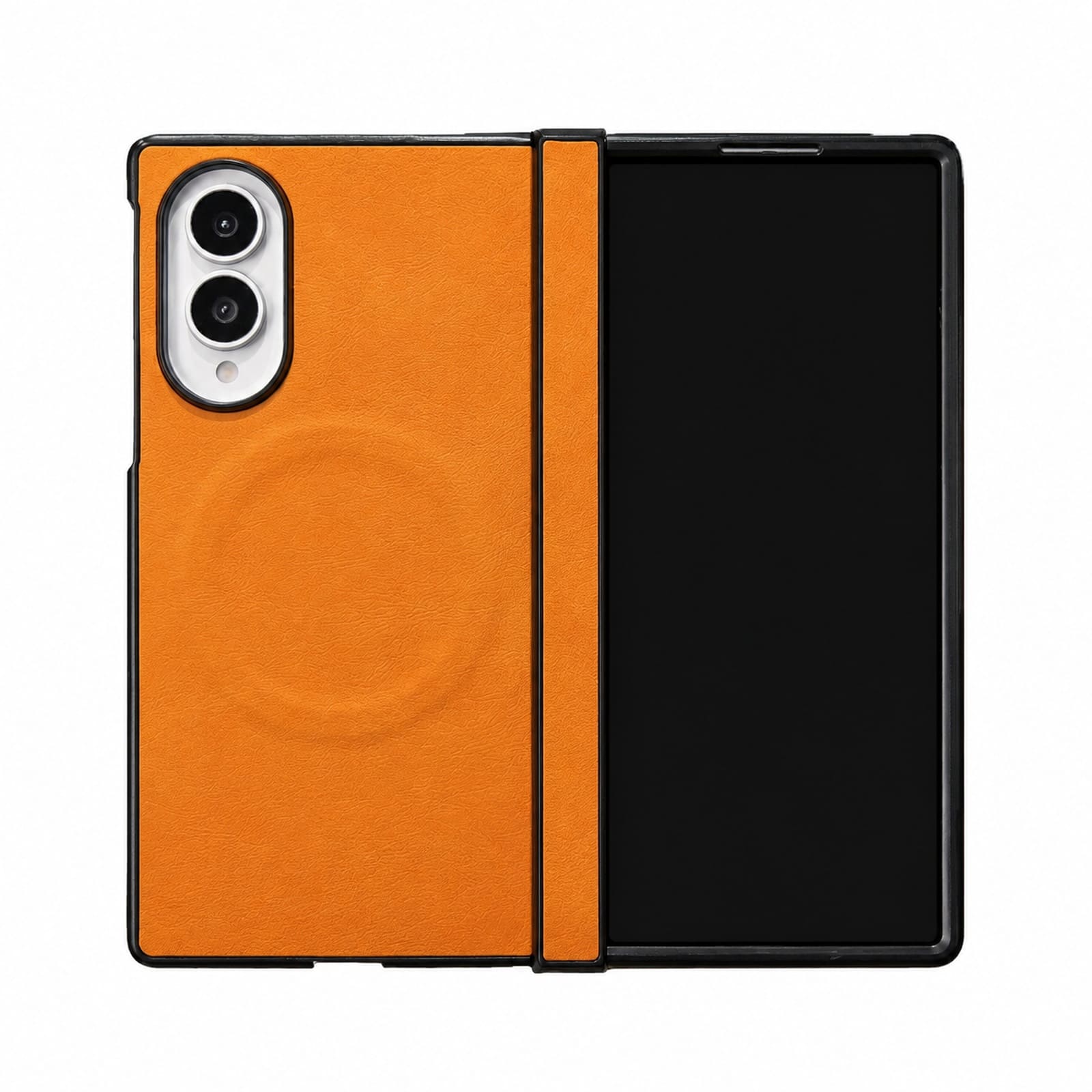 Dteck - Magnetic Hinge Protection Case for Samsung Galaxy Z Fold8, Shockproof PC+TPU Wireless Charging Folio Cover - Orange price history on PriceWatchPro