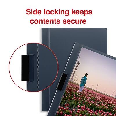 Side locking keeps contents secure