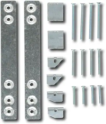 Front. GE - Under-Cabinet Mounting Kit for Select Microwaves - Silver.