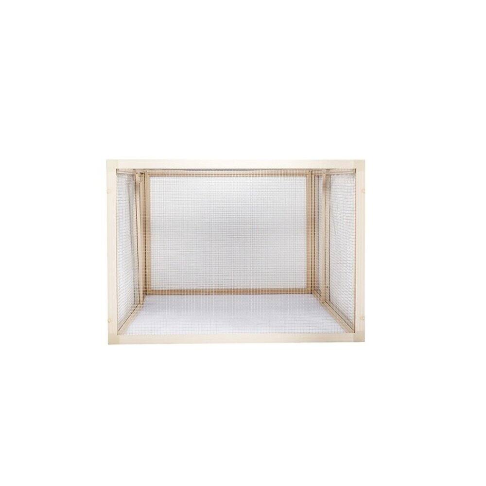 Left. New Age Pet - ECOFLEX Jumbo Fontana Chicken Pen - Maple.