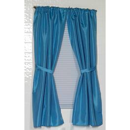 Carnation Home Fashions - "Lauren" Diamond-Piqued 100% Polyester Window Curtain - 34" x 54" - Light blue