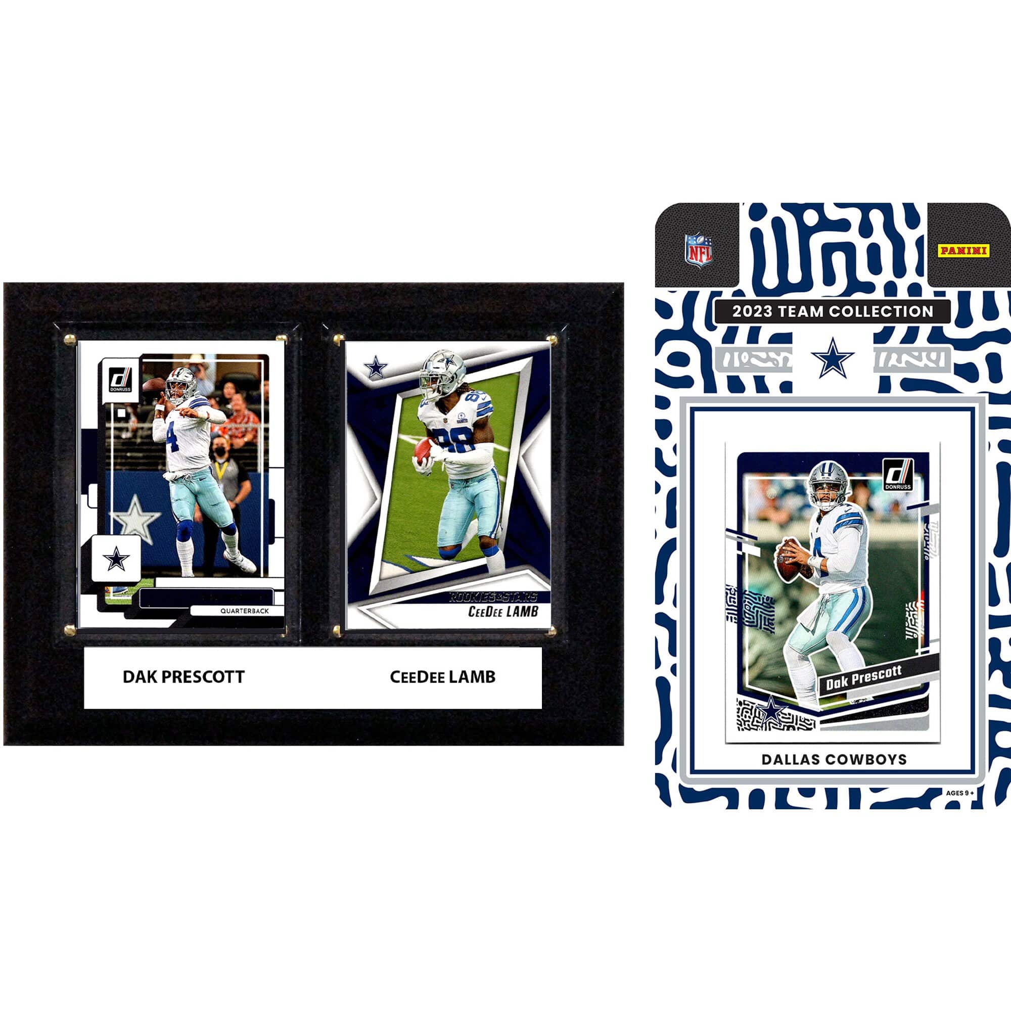 "C&I Collectibles - Dallas Cowboys 6"" x 8"" Player Plaque & 2023 Team Trading Card Set - Multicolor" price history on PriceWatchPro