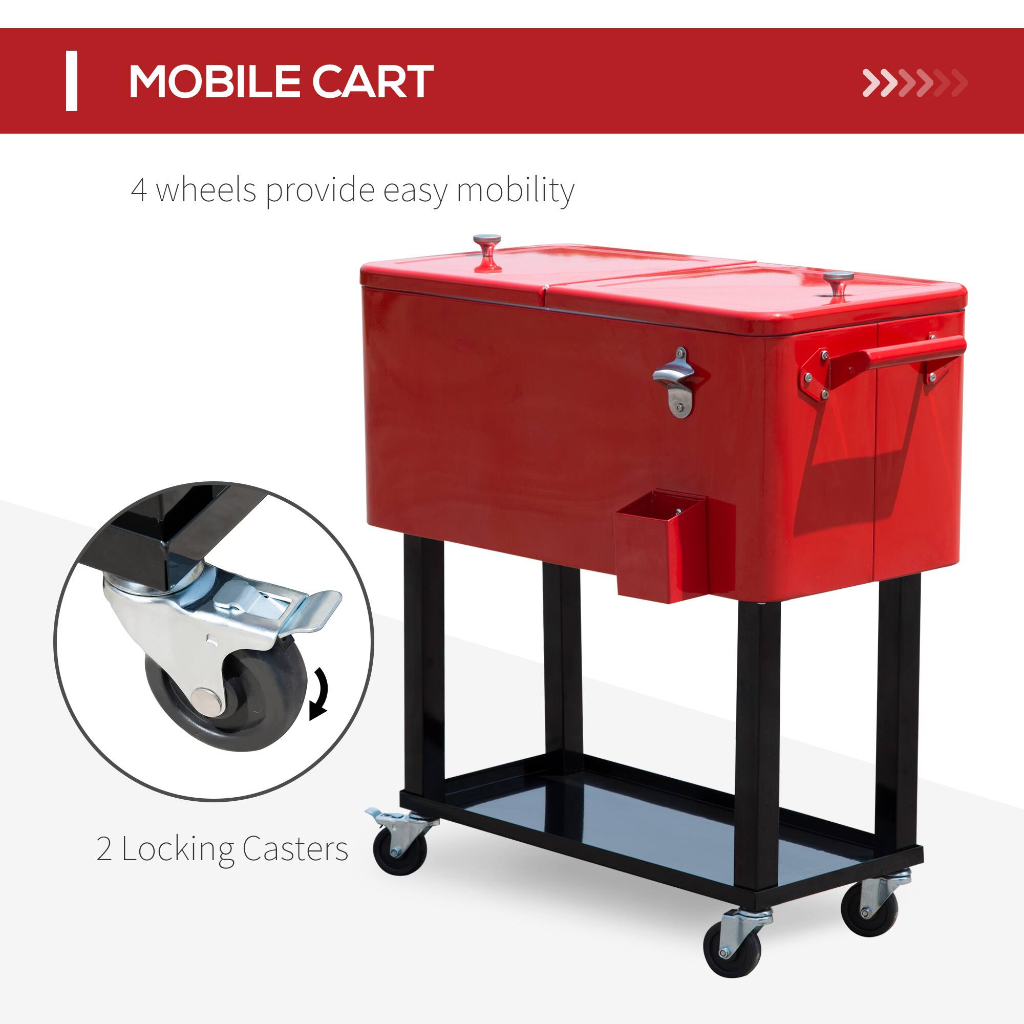 MOBILE CART

4 wheels provide easy mobility

2 Locking Casters