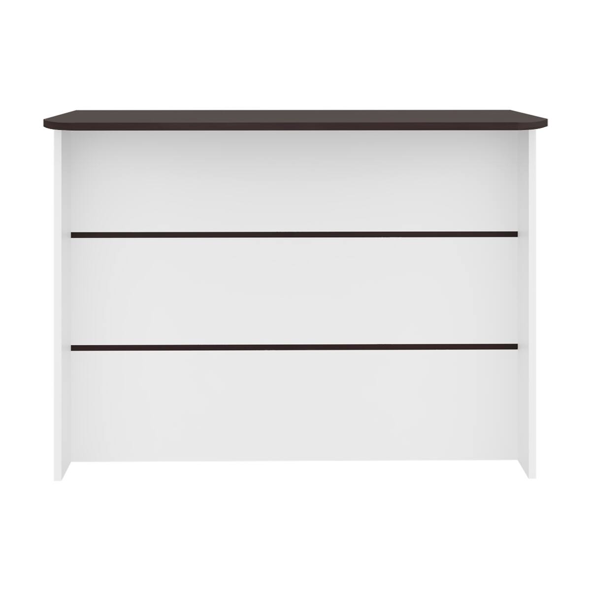 Alt View 2. Loheer - Loheer White Modern Kitchen Island with Storage Cabinet - White.
