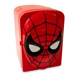 Marvel - Spider-Man 4-Liter Mini Fridge Thermoelectric Cooler | Holds 6 Cans - Red