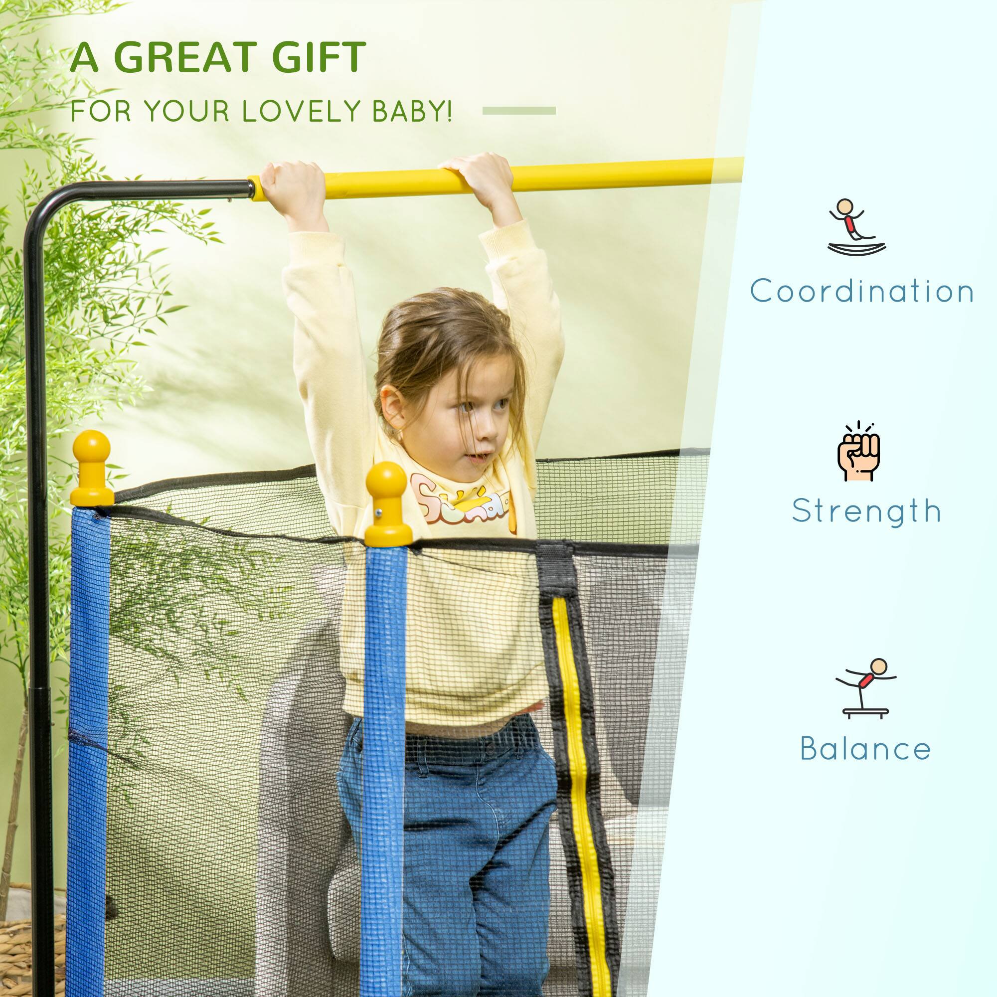 A GREAT GIFT  
FOR YOUR LOVELY BABY!

Coordination  
Strength  
Balance