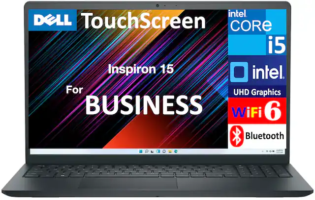 Dell TouchScreen
Inspiron 15
For BUSINESS
Intel Core i5
Intel UHD Graphics
WiFi 6
Bluetooth
