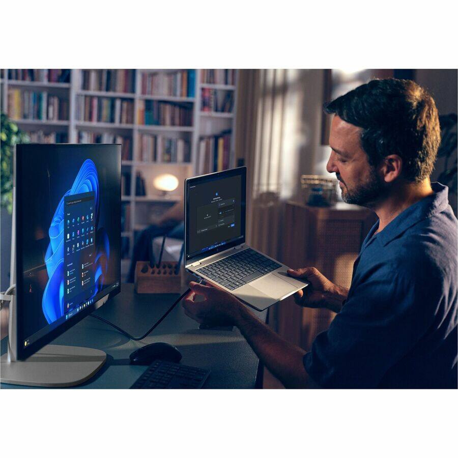 Alt View 5. HP - HP EliteStudio 8 AiO G1i All-in-One Computer - Intel Core Ultra 7 265 - vPro Technology - 16 GB - 512 GB SSD - 23.8" Ful - Pike Silver.