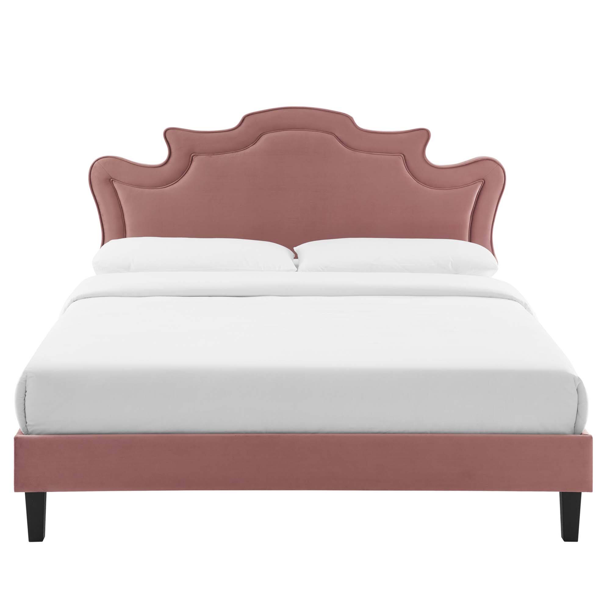 Alt View 2. Modway - Soleil Performance Velvet King Bed - White.