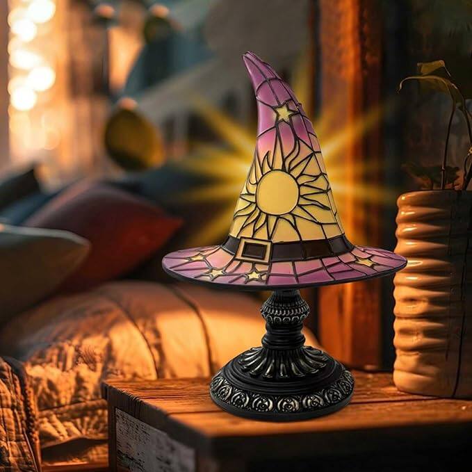 Alt View 2. YONWAY - Witch Hat Night Light, USB Plug Led Decoration Light, Wizard Hat Shape Night Light Ornament for Bedroom, Living Room.
