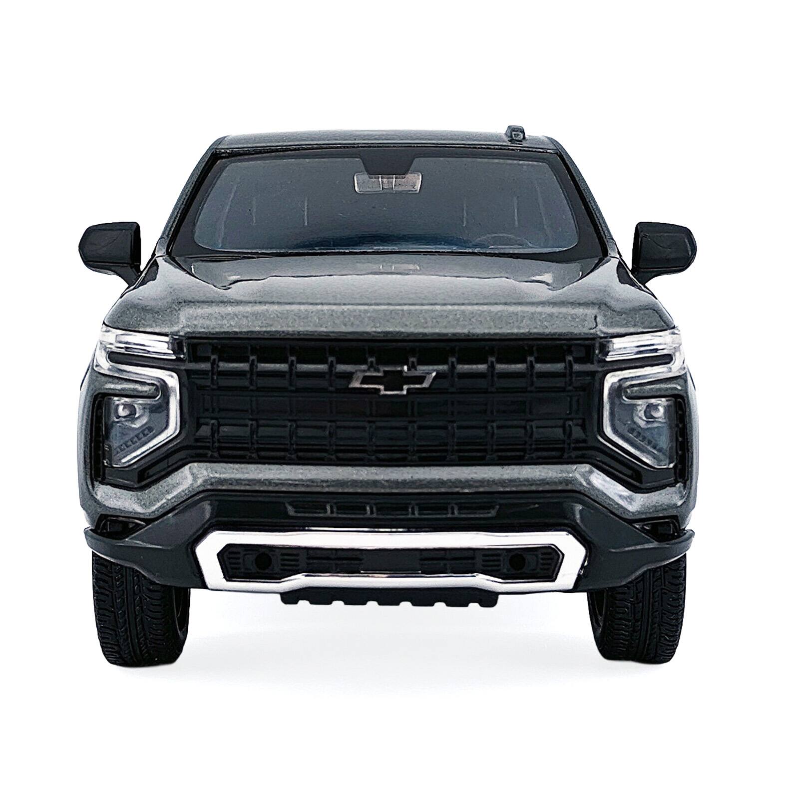 Alt View 3. Motormax - 2025 Chevrolet Tahoe PPV Dark Gray Metallic "Custom Builder's Kit" 1/24 Diecast Model Car by Motormax.