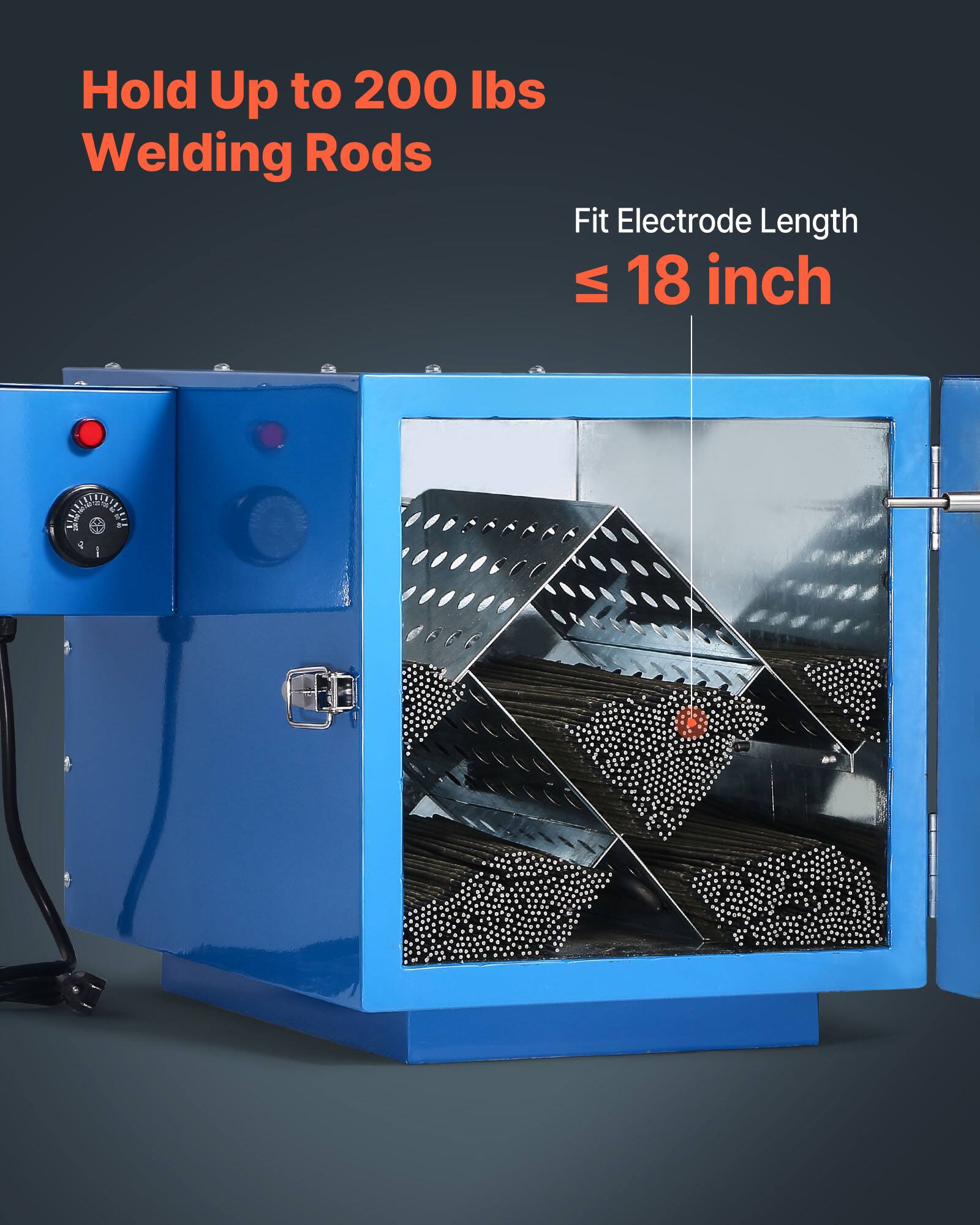 Hold Up to 200 lbs Welding Rods  
Fit Electrode Length ≤ 18 inch
