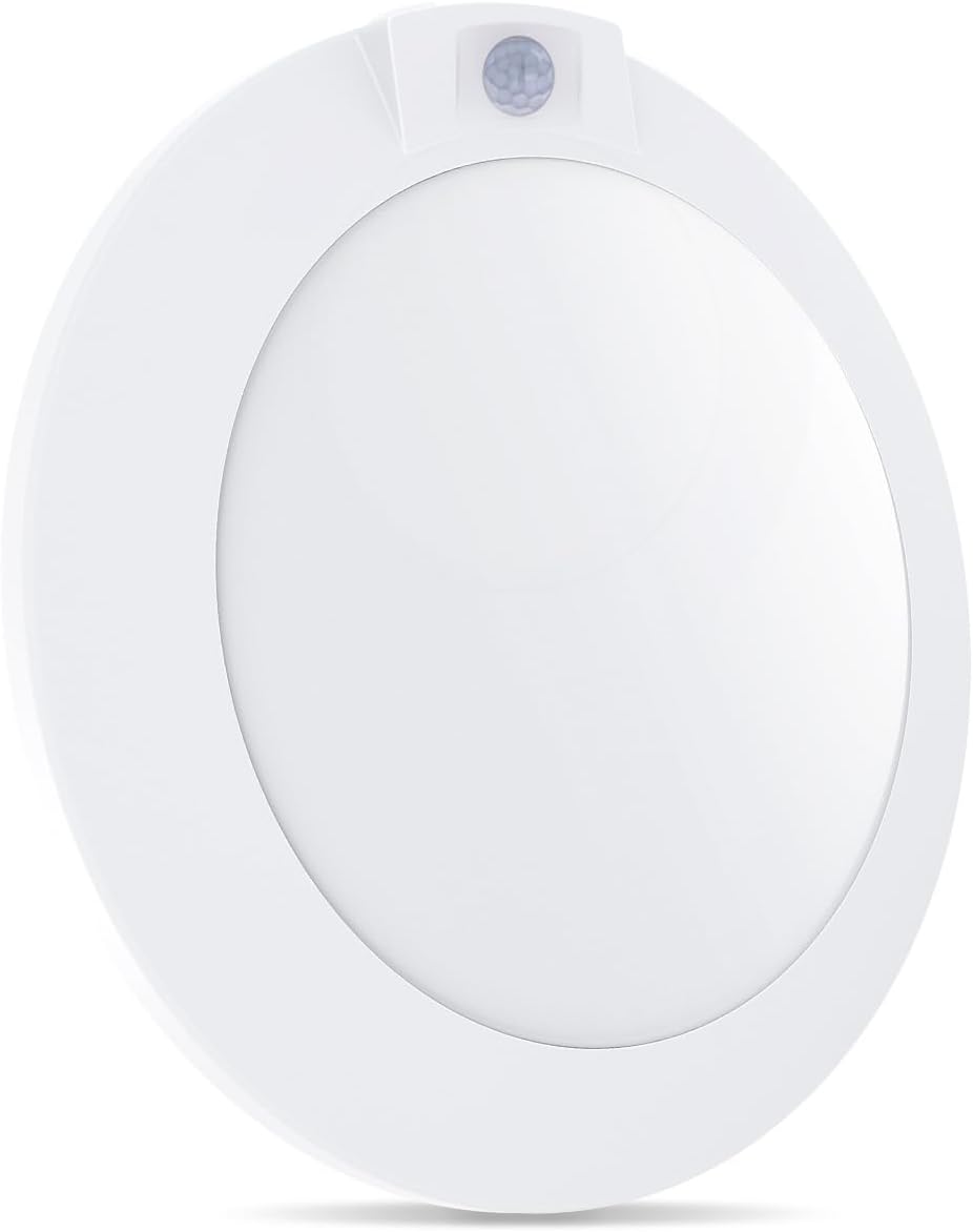 Front. ACJPR - " Motion Sensor LED Ceiling Light, 14W 3000K Disk Fixture, Indoor.