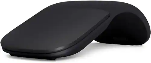 Front. Microsoft - Microsoft FHD-00001 Arc Touch 2-Button Optical Mouse - Black - Bluetrack Sensor - Black.