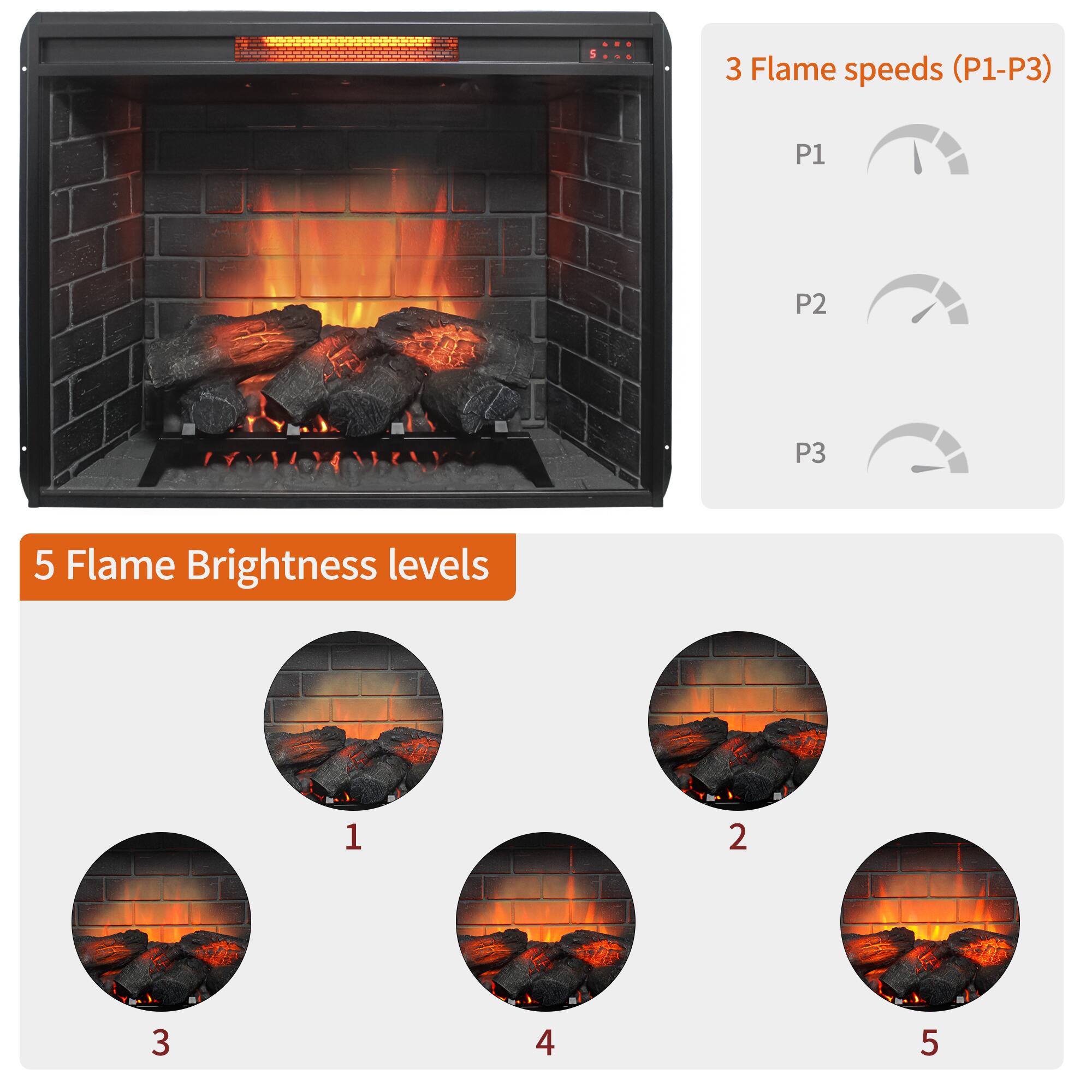 PRO 5 -  
3 Flame speeds (P1-P3)  
P1  
P2  
P3  
5 Flame Brightness levels  
1  
2  
3  
4  
5