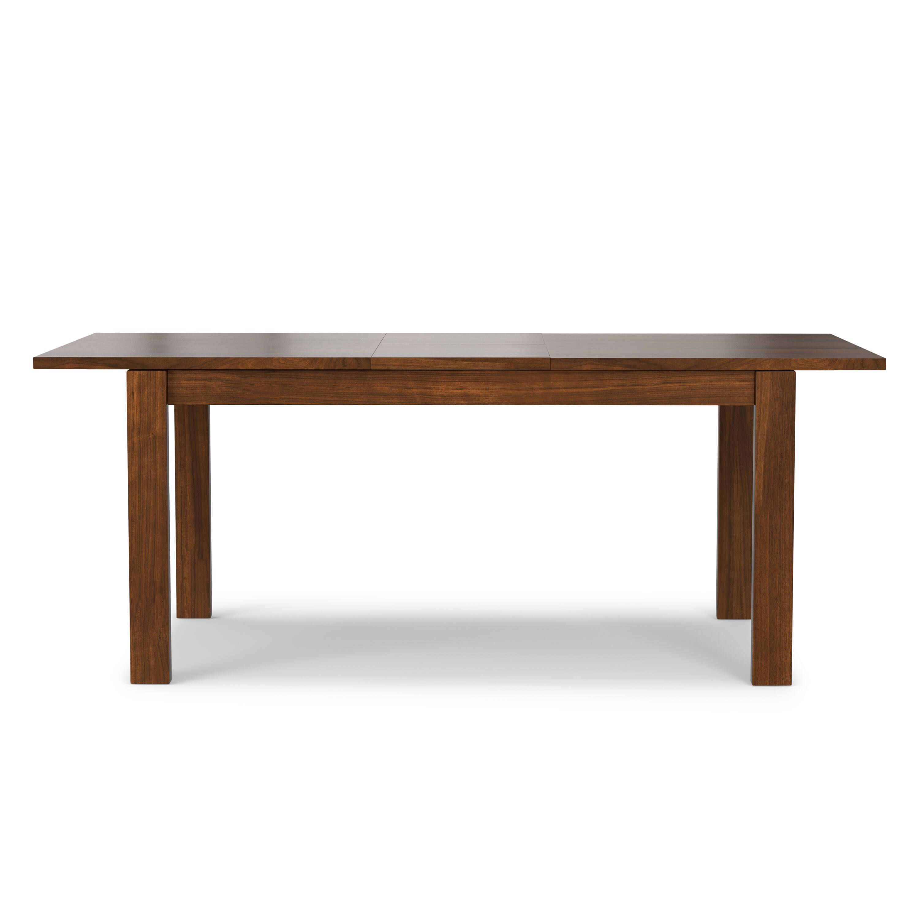 Left. Simpli Home - Wilson 60-76 inch x 36 inch Rectangle Transitional Extendable Dining Table in Walnut Veneer - Walnut Veneer.