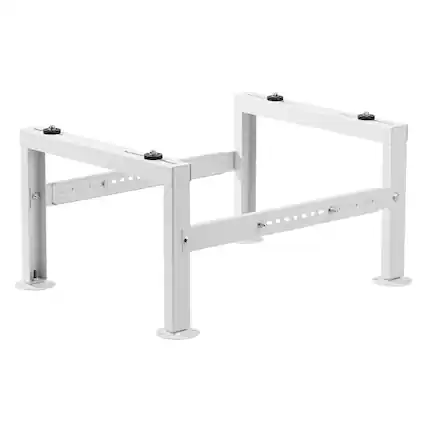 Front. VEVOR - Mini Split Ground Stand, Adjustable Anti-Vibration Mini Split Stand for 9000-60000 BTU Ductless Air Conditioner Heat - White.