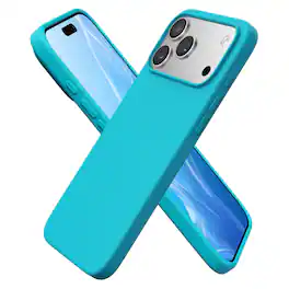 Ornarto - for iPhone 18 Pro Max Case 6.9", Liquid Silicone Soft Gel Rubber Shockproof Protective Case - Mint Blue