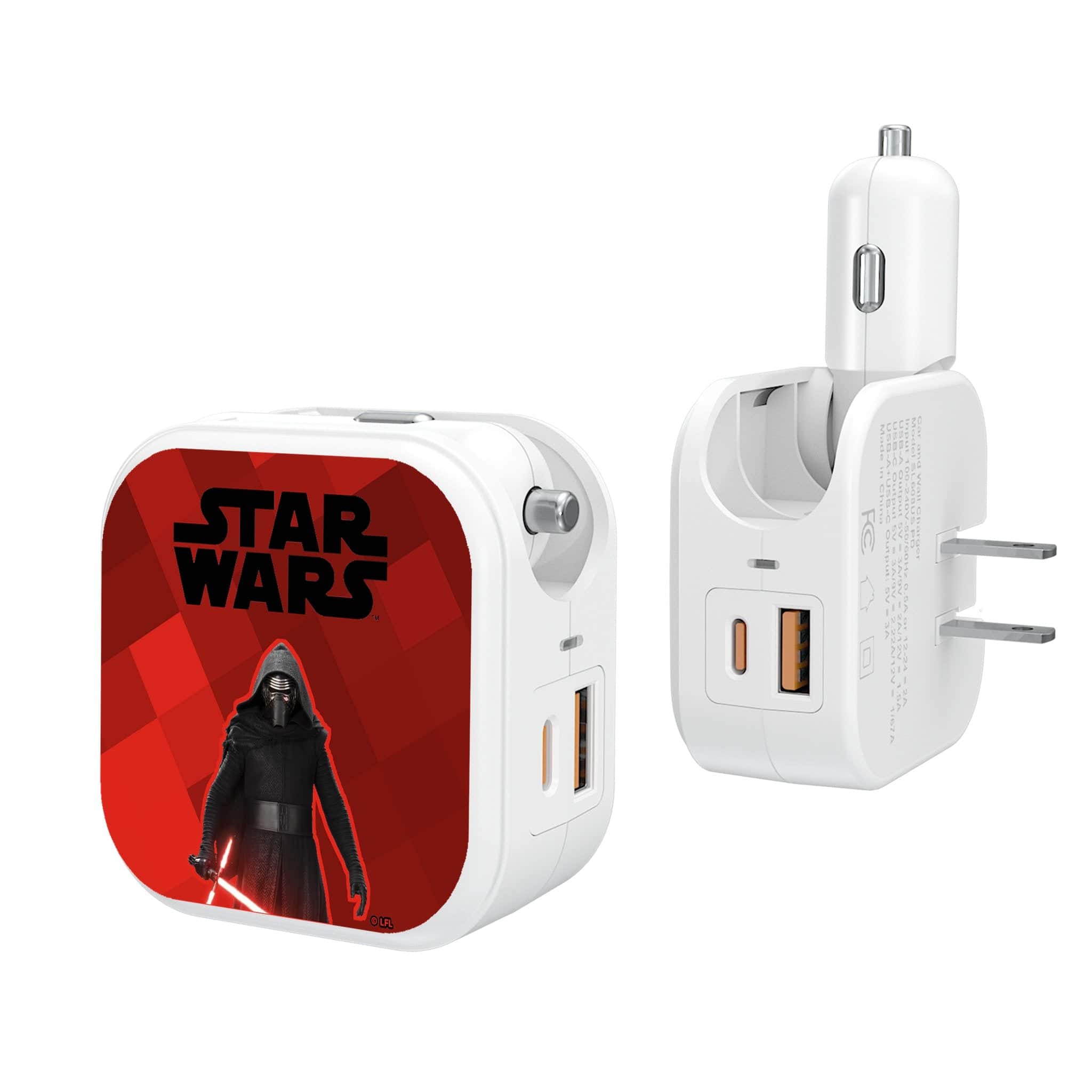 Keyscaper - Star Wars: The Force Awakens Color Block 2 in 1 USB Charger - Kylo Ren