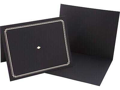 Alt View 1. Gartner Studios - Certificate Holders, 8.5" x 11", 6/Pack - Black/Gold.