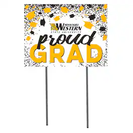 Jardine - Missouri Western State Griffons 18" x 24" Proud Grad Yard Sign - White