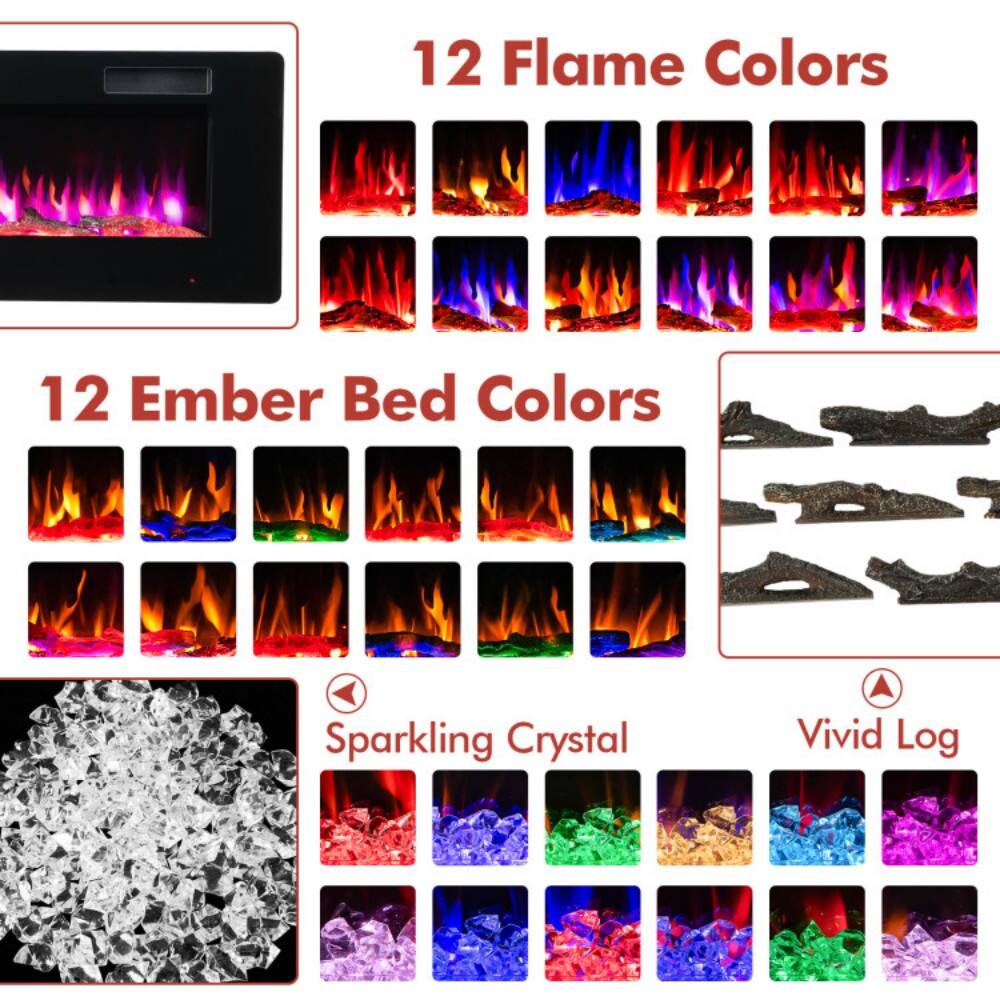12 Flame Colors

12 Ember Bed Colors

Sparkling Crystal

Vivid Log