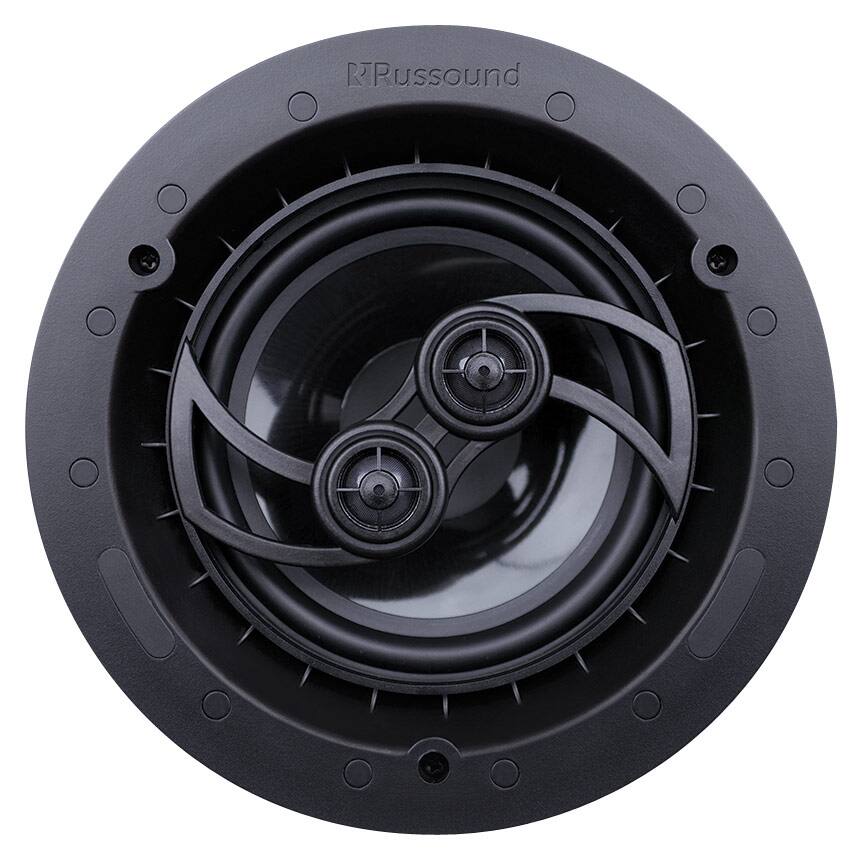Front. Russound - RSF-610T 6.5" 3-Way In-Wall/In-Ceiling Speaker (Each) - White.