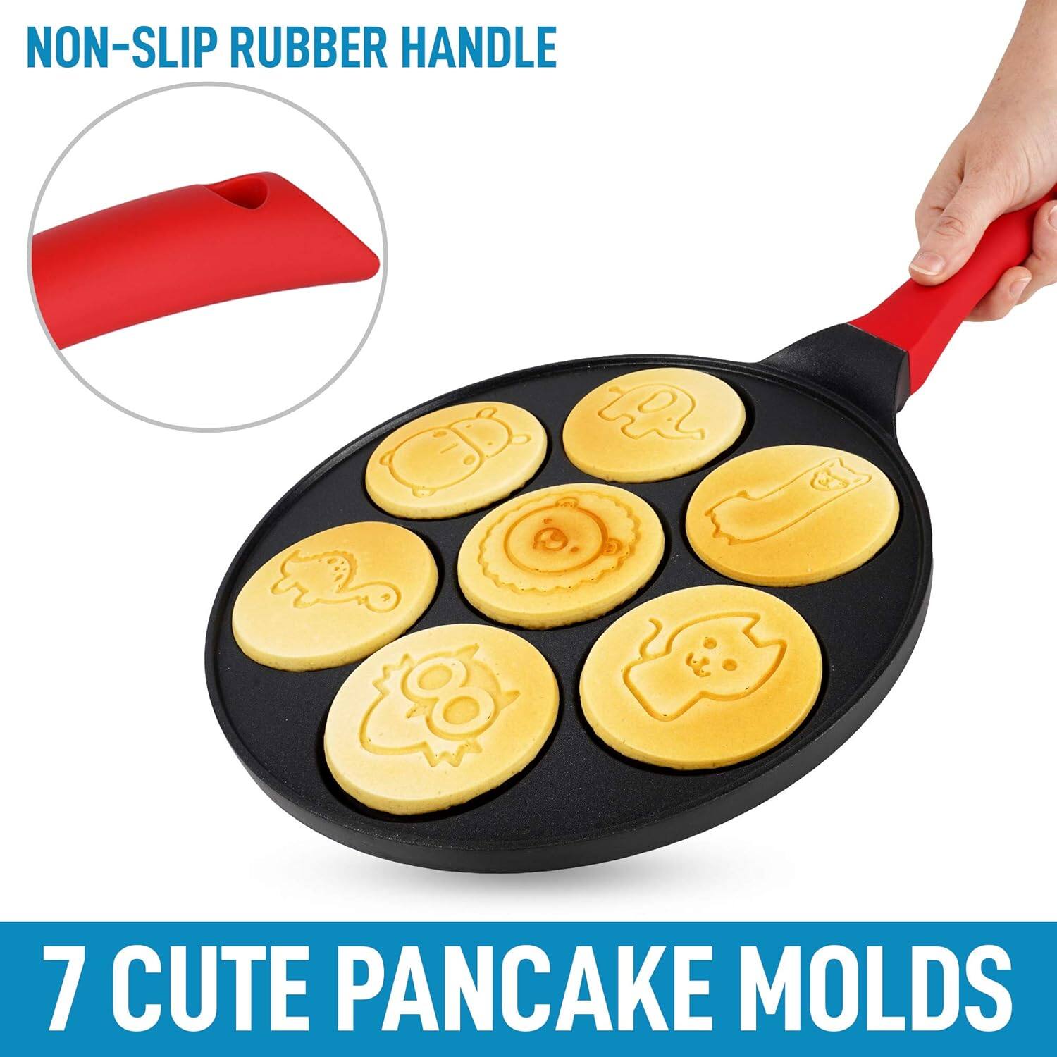 NON-SLIP RUBBER HANDLE

7 CUTE PANCAKE MOLDS