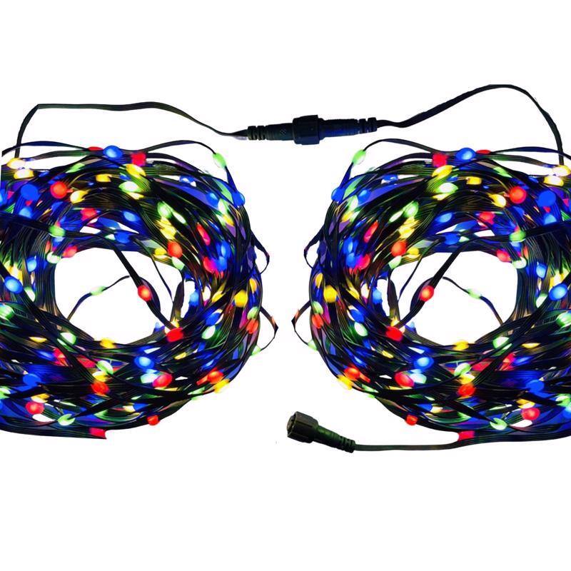 Front. Celebrations - Platinum LED Micro Multicolored 200 ct String Christmas Lights 33 ft. - Multicolored.