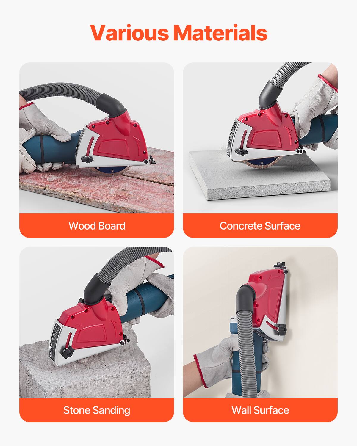 Various Materials

- Wood Board
- Concrete Surface
- Stone Sanding
- Wall Surface