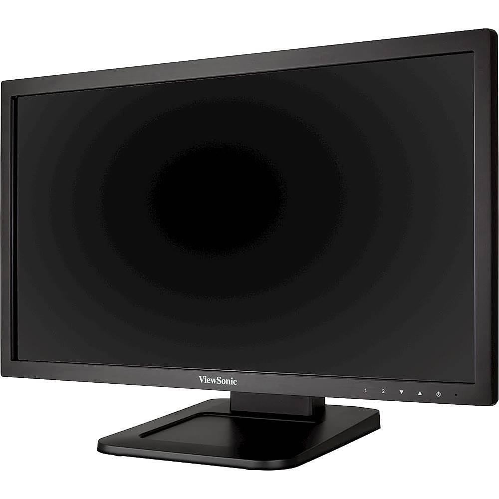 Left View: DoubleSight - 10.1" LED HD Touch-Screen Monitor (USB 2.0) - Black