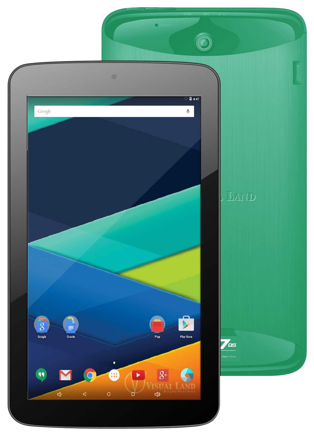 Visual Land - Prestige Elite - 7" - 16GB - Green - Larger Front