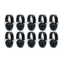 Walkers - Walker's Razor Slim Ultra Low Profile Compact Design Earmuffs 10-Pack - Black