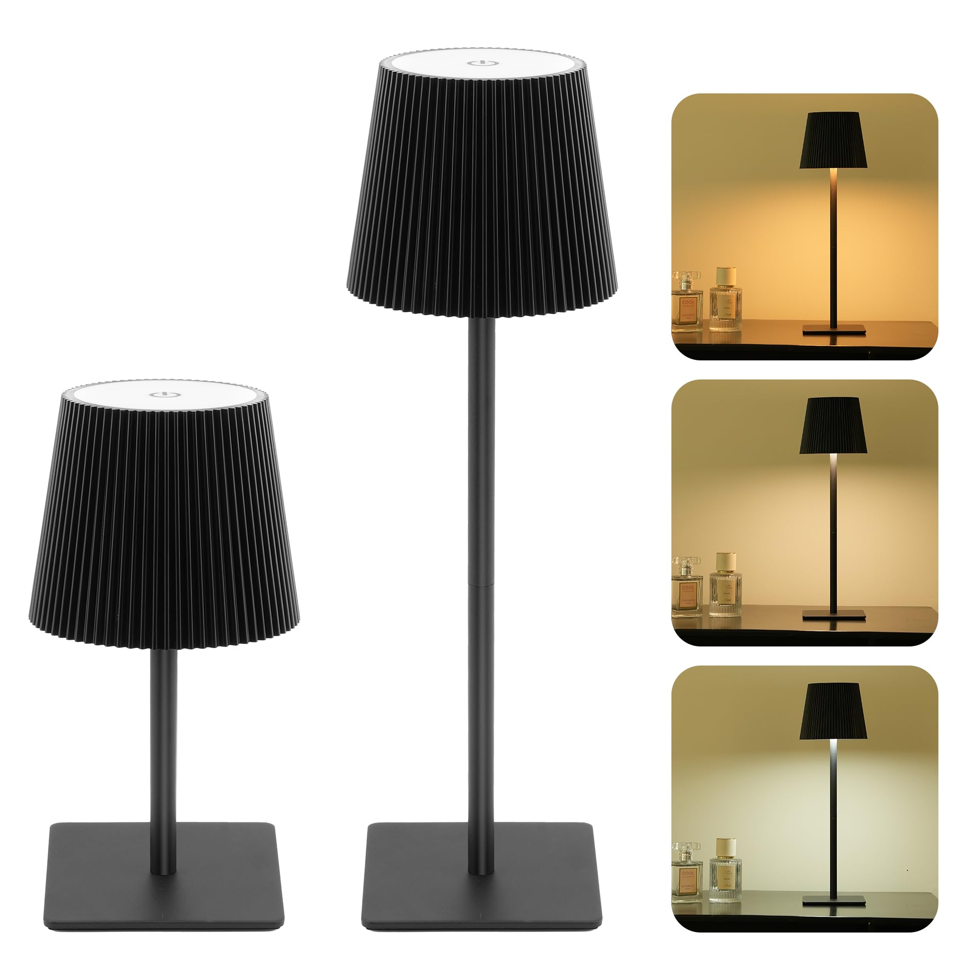 Dazzling Pops Pack Cordless Table Lamp Rechargeable Operated Desk Two ...