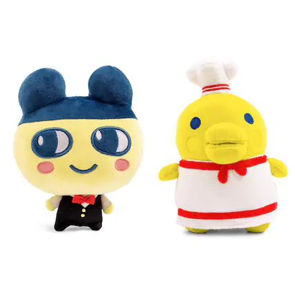 Front. Toynk - Tamagotchi 6-Inch Collector Plush Set Of 2.
