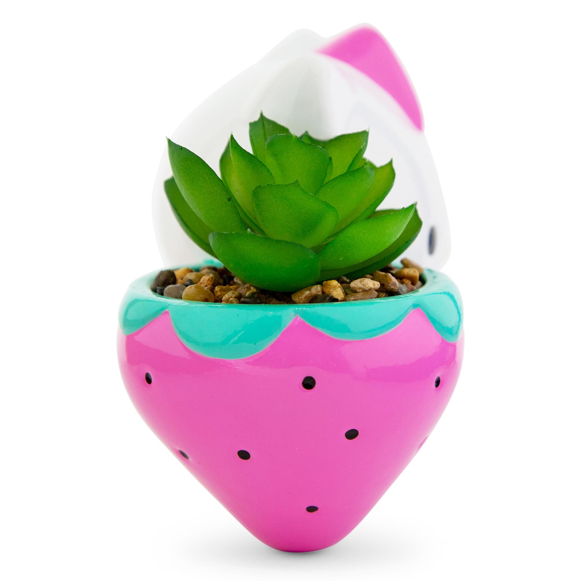 Alt View 10. Silver Buffalo - Sanrio Hello Kitty Strawberry 5-Inch Planter With Artificial Succulent - Pink.