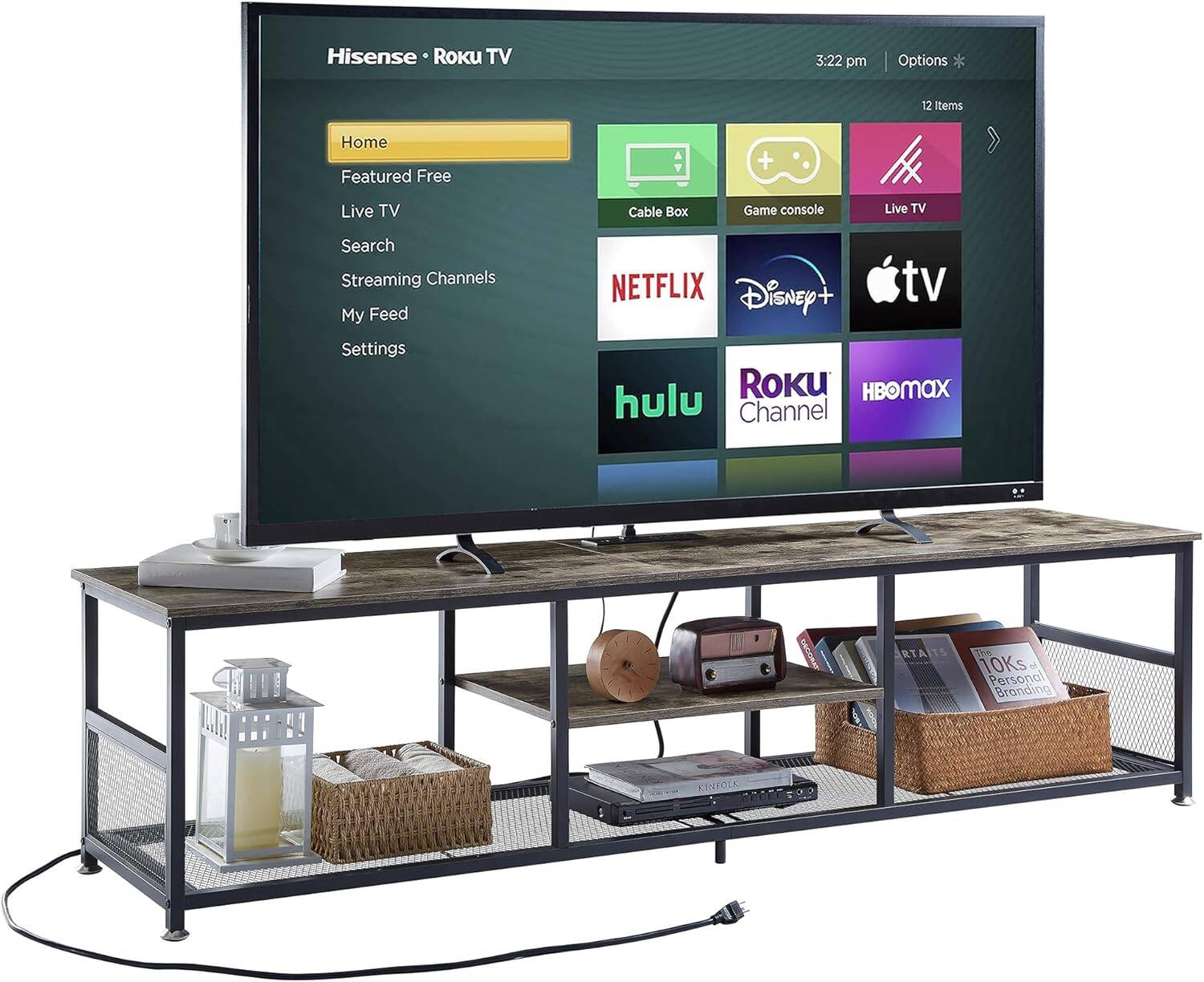 Hisense Roku TV

3:22 pm

Options

12 Items

Home
Featured Free
Live TV
Search
Streaming Channels
My Feed
Settings

Cable Box
Game console
Live TV

NETFLIX
Disney+
Apple TV
hulu
Roku Channel
HBOMax

RTA
10Ks
Personal Branding
KINFOLE