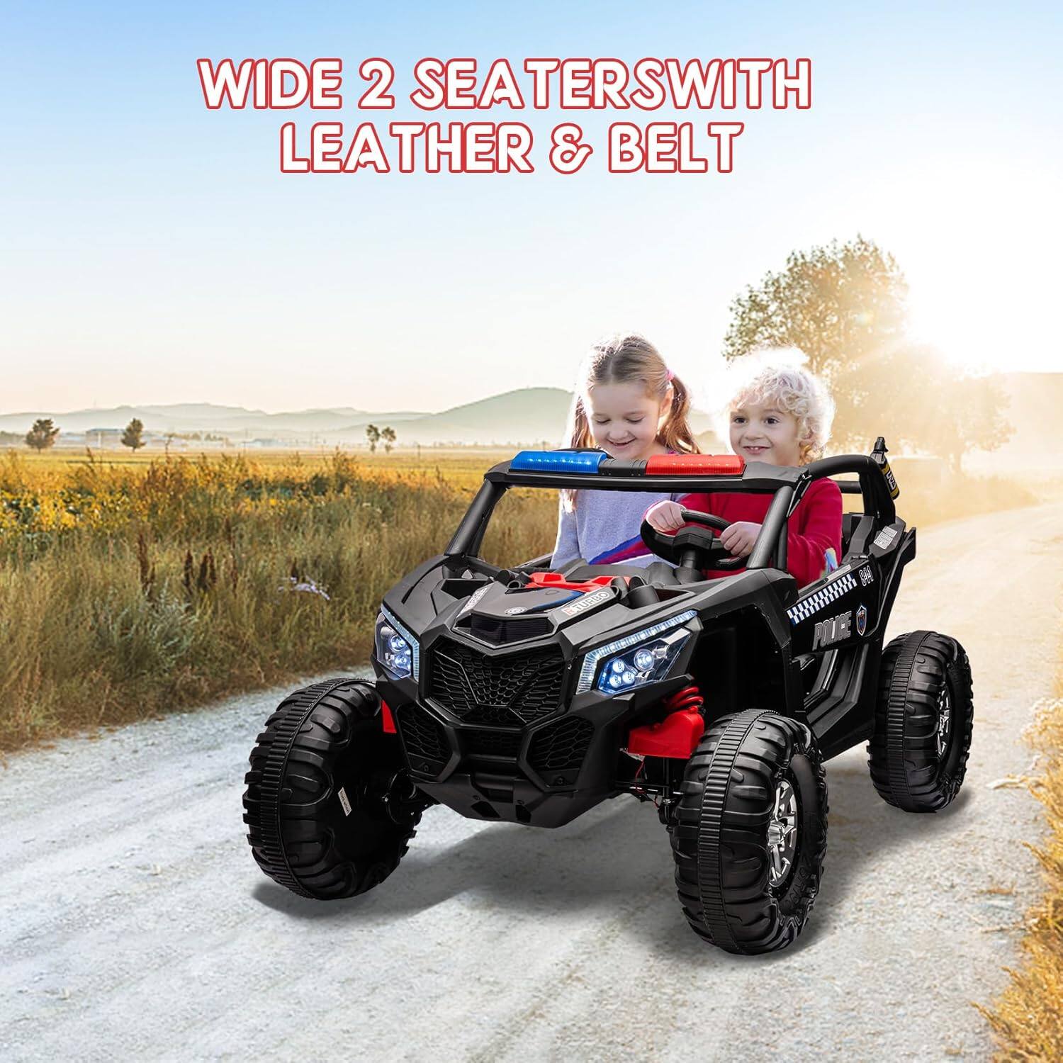 WIDE 2 SEATERS WITH LEATHER & BELT