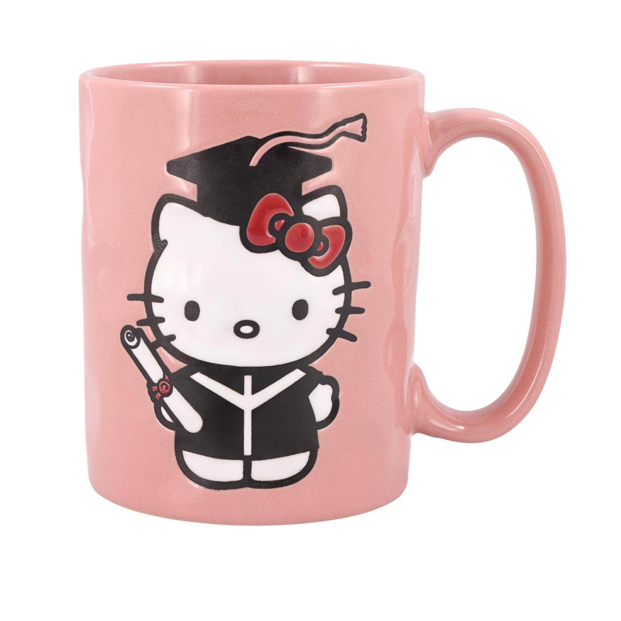 Alt View 1. Silver Buffalo - Sanrio Hello Kitty Graduation Ceramic Pottery Mug | Holds 17 Ounces - Pink.